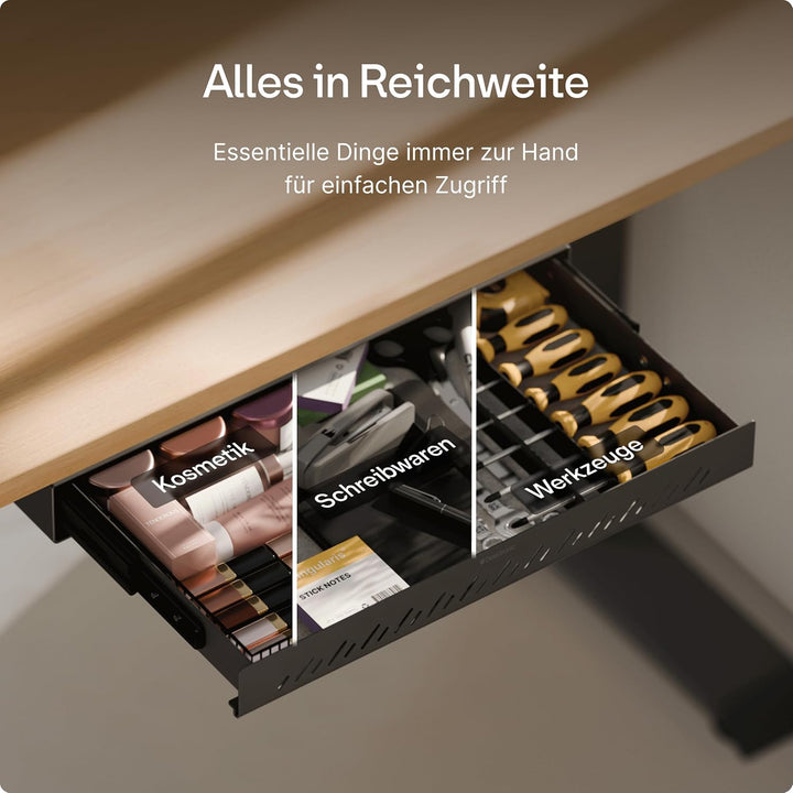 Desktronic Schreibtisch-Organizer, Untertisch-Aufbewahrungsbox, Schreibtisch für Büro Schule Homeoff