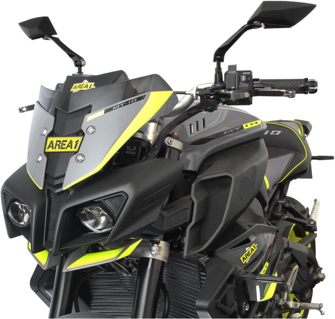 Area1 F1 Sport Motorradspiegel schwarz Motorrad Rückspiegel Set (rechts+links) 2xM10 Rechtsgewinde.
