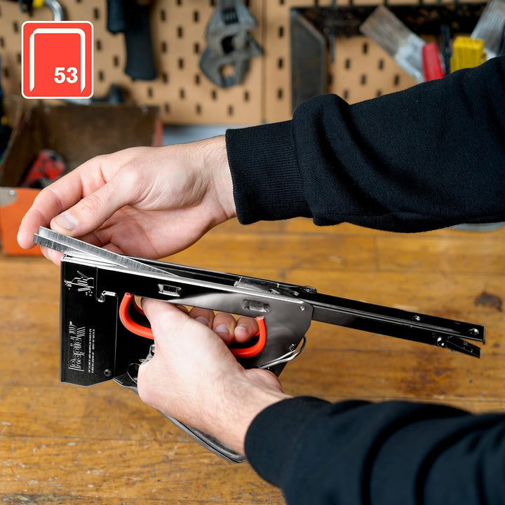 Rapid Handtacker R353, Tacker für Holz und Stoffe, Leistungsstark, Komplett aus Stahl, für Klammern