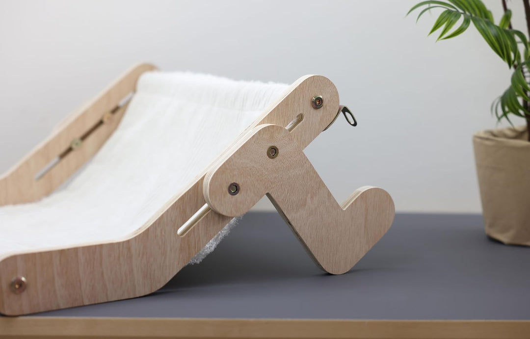 Kerbl Pet Hängematte Nap, Katzenmatte, Katzenbett, weiss, 49,5x43cm, Holz, Polyester, Katzen, Bezug