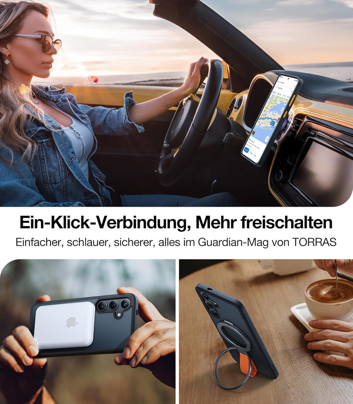 TORRAS für Samsung Galaxy S24 Plus Hülle für MagSafe [TOP Militärschutz & Magnetkraft] Samsung S24 P
