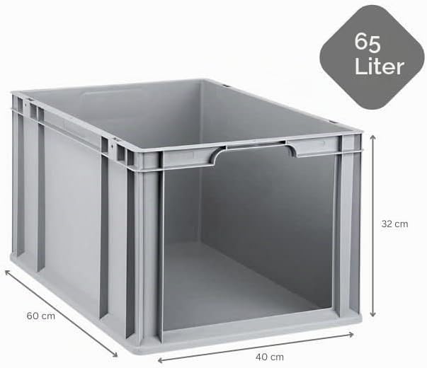 SuperSparSet 3x Eurobox NextGen Store | HxBxT 32x40x60cm | 65 Liter | Front offen | Eurobehälter, Tr
