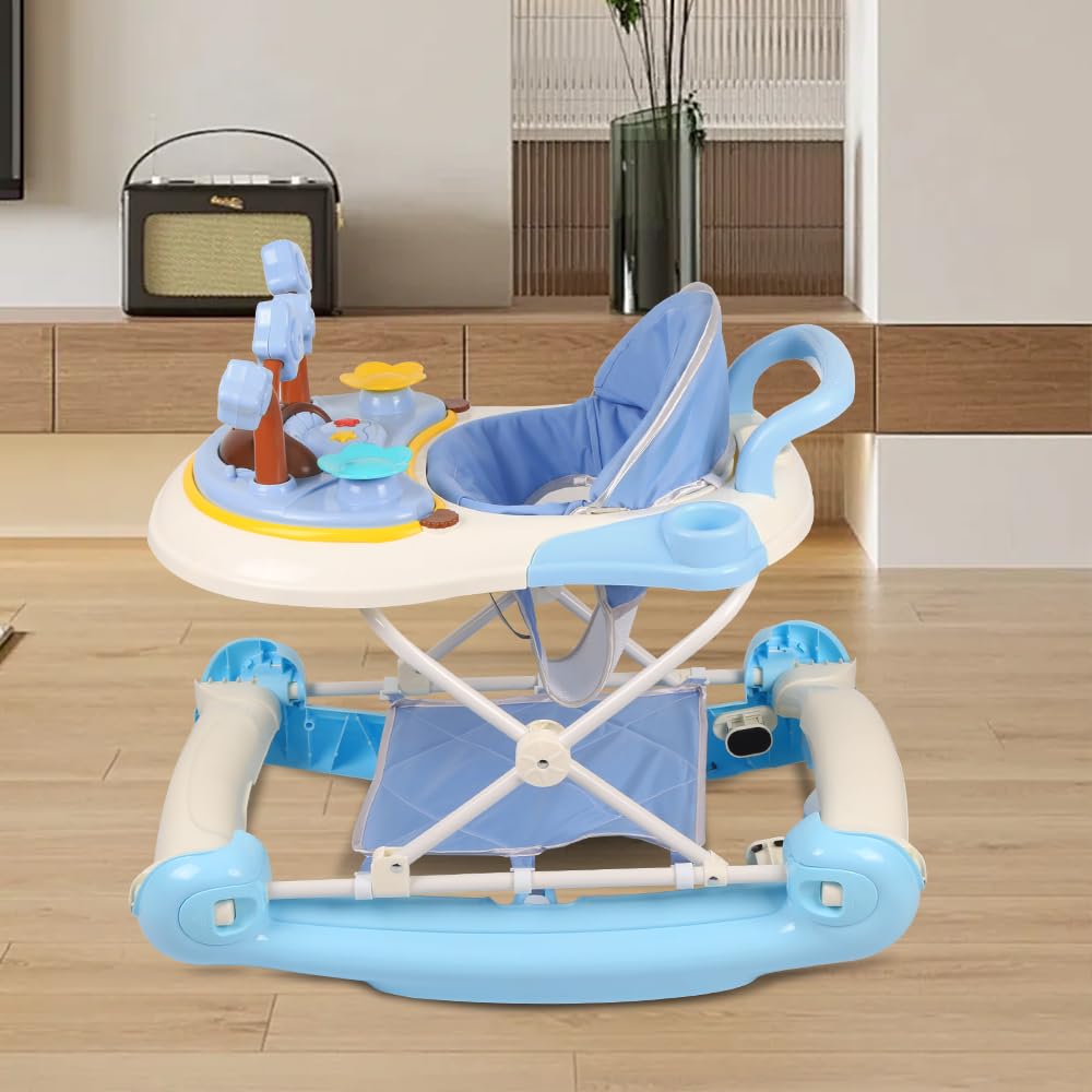 5-in-1 Lauflernhilfe für Babys, mit verstellbaren Höhen, Gehfrei Babywalker ab 6 Monate, bis zu 25 k