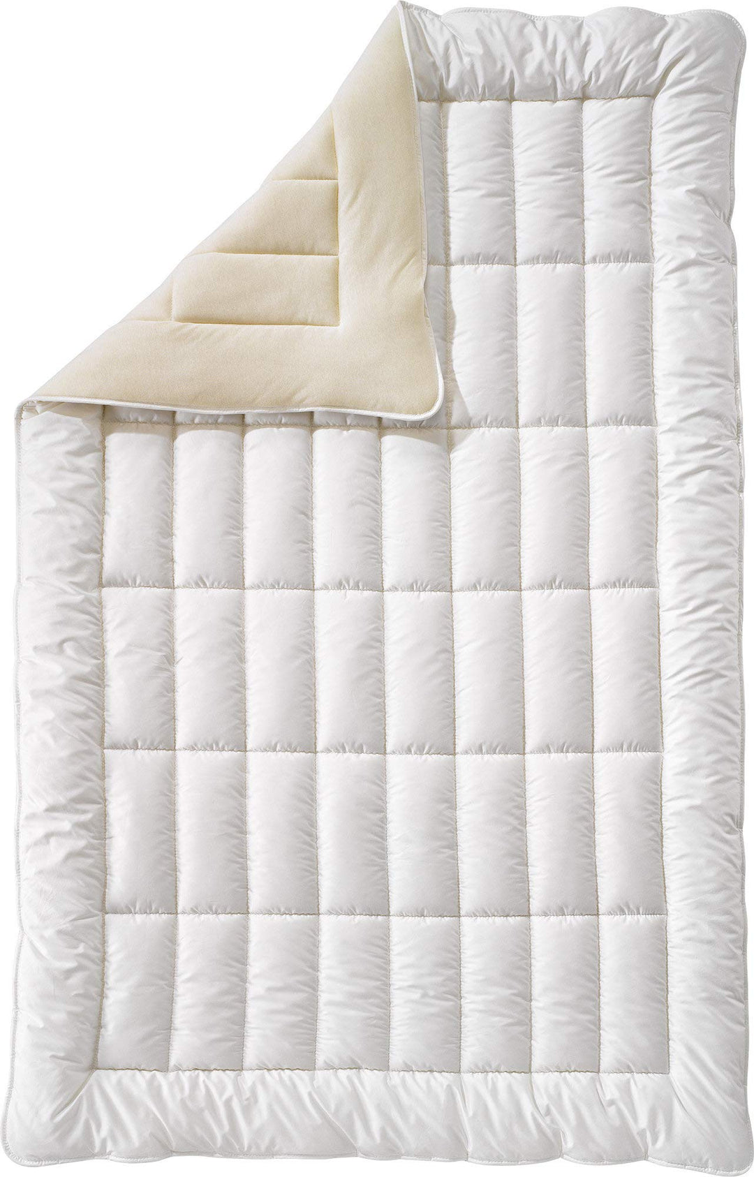 Billerbeck Bio Duo-Steppbett 100% Schurwolle wollweiss Grösse 135x200 cm 135 x 200 cm, 135 x 200 cm