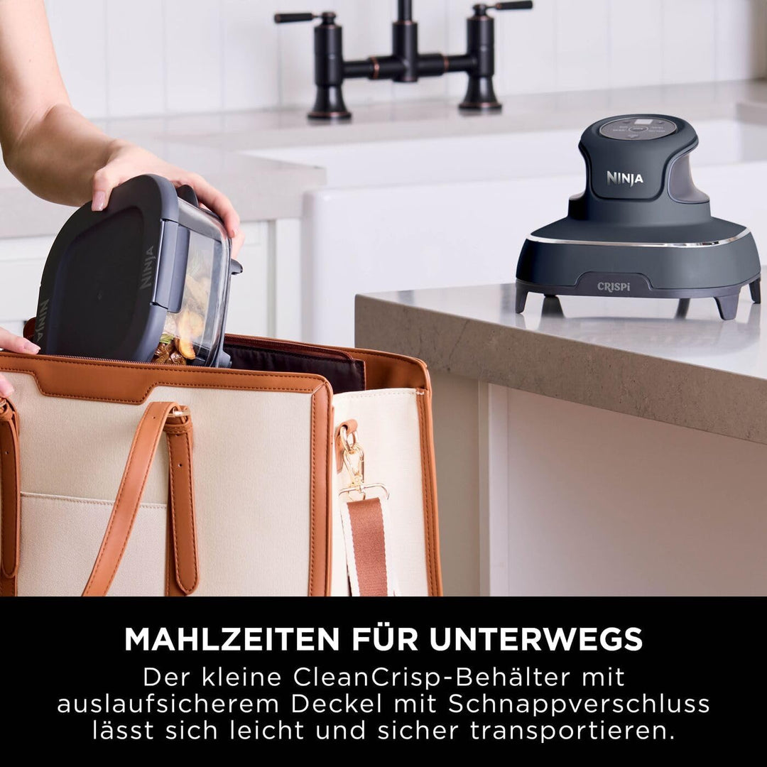 Ninja CRISPi 1,4-l-TempWare-Glasbehälter mit Schnappverschluss-Deckel, wärmebeständiger Heissluftfri