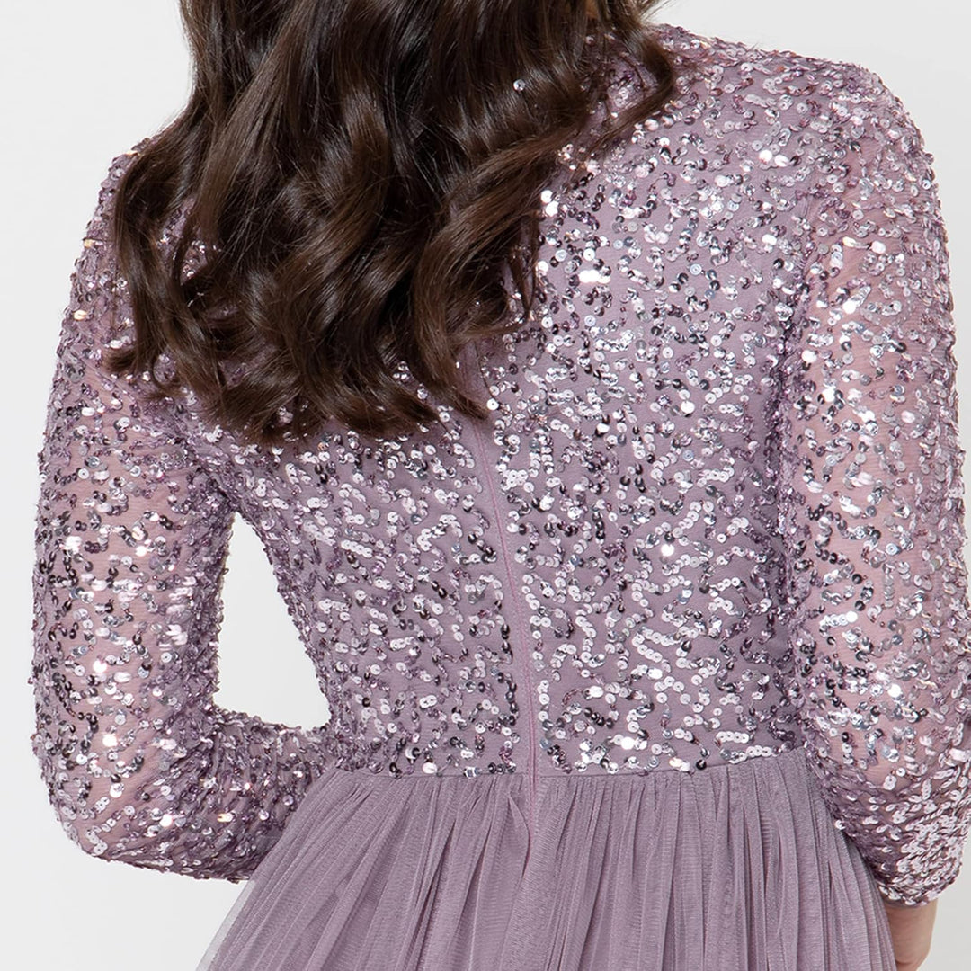 Maya Deluxe Damen Bridesmaid Dress Moody Lilac 44, Moody Lilac 44
