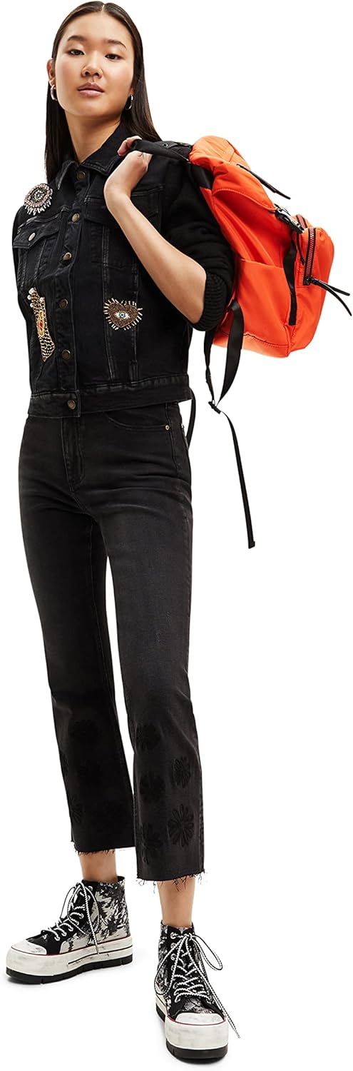 Desigual Damen Jeans 40 Schwarz, 40 Schwarz
