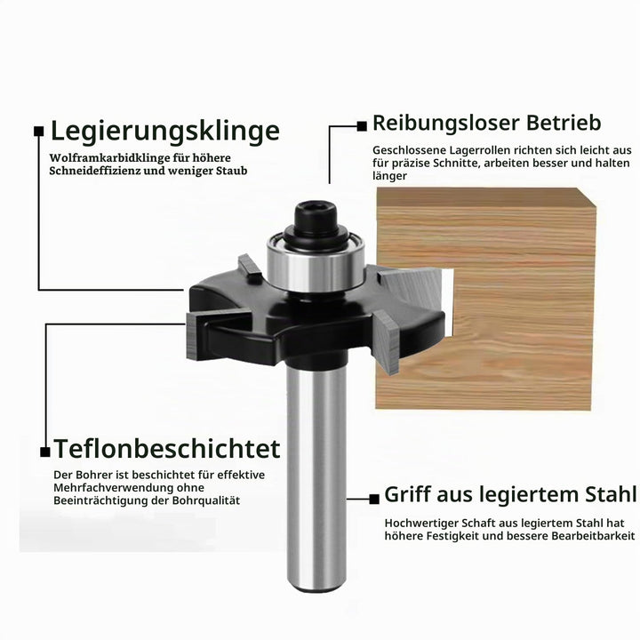 4 Stück Scheibennutfräser Fräser für Oberfräse 8mm Schaft, 36.7mm Schnittdurchmesser, 4-Zähne Hartme