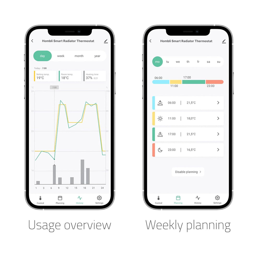 Hombli Smartes Heizkörperthermostat Starter Kit mit App-Funktion | Heizungsthermostat mit Sprachsteu