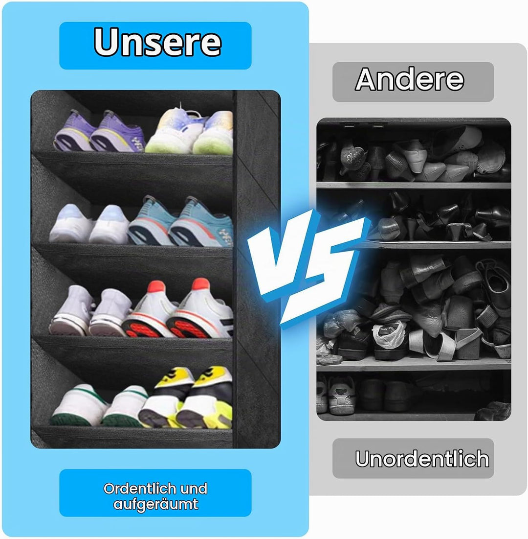 Schuhregal Tür, Schuhregal Hängend, Schuh Organizer Hängend, Schuhaufbewahrung Tür mit 6 Tiefen Tasc