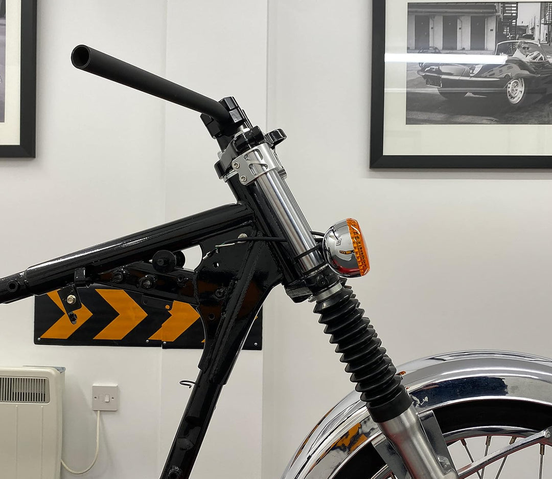 homologiert Chrom Blinker Motorrad - gross - E-markiert mit Orange Gläser - passt für die meisten ma