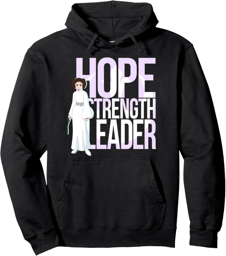 Star Wars Princess Leia Is A Leader Text Pullover Hoodie