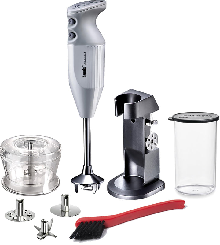 bamix Stabmixer Set M200 Chef's favorite inkl. Ständer, 1 Becher, 3 Aufsteckteile, Hacker, Reinigung