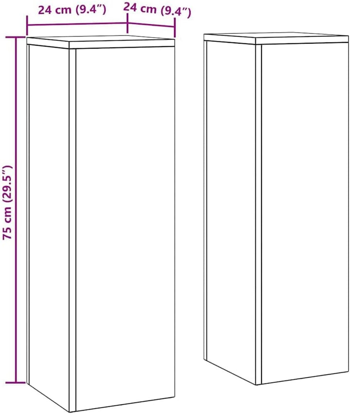 vidaXL Pflanzenständer 2 pcs Anthrazit 24 x 24 x 75 cm Stahl, Garten und Terrasse, moderner Pflanzen
