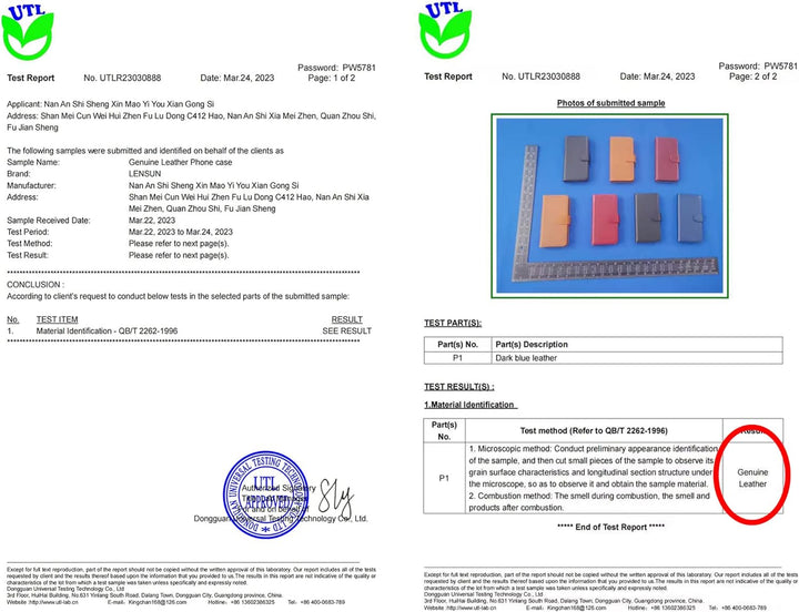 LENSUN Echtleder Hülle für iPhone 15, Handyhülle [Echtes Leder][Kartenfach][RFID Schutz] Handytasche