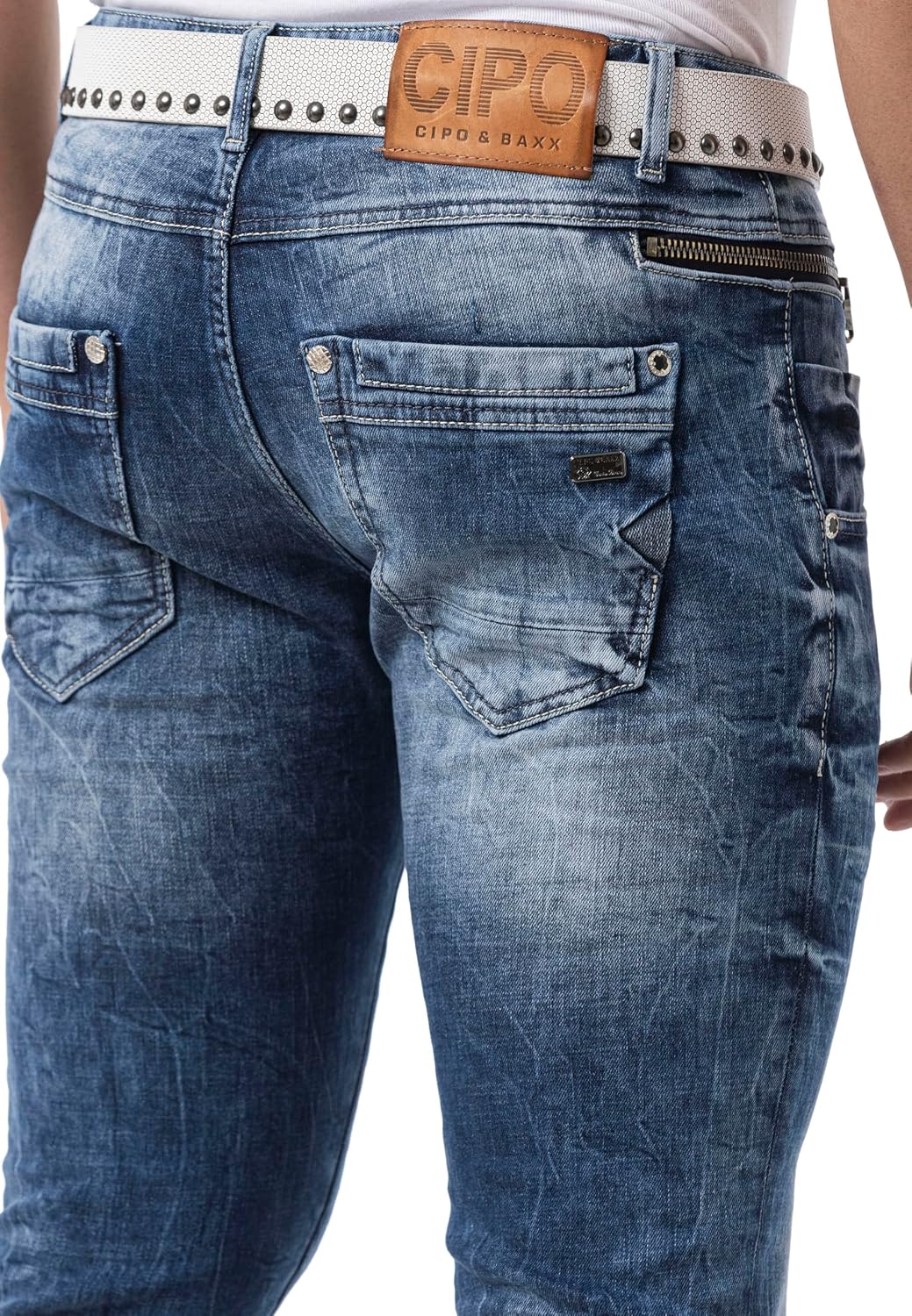 Cipo & Baxx Herren Jeans | Modernes Denim | Markante Details | Vielseitig kombinierbar für Freizeit