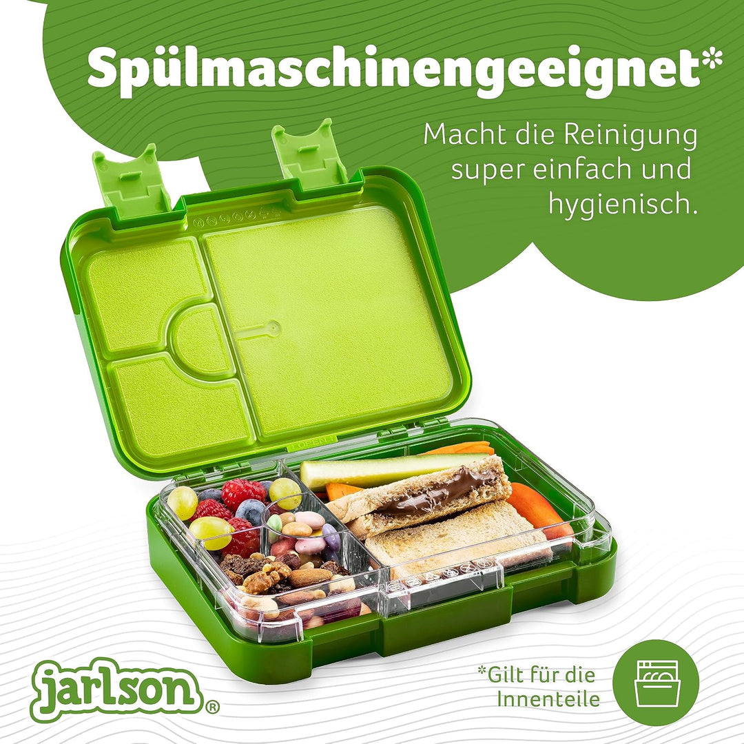 Jarlson® Brotdose für Kinder mit 6 Fächern TONI - Lunchbox - Bento Box auslaufsicher – Jausenbox für
