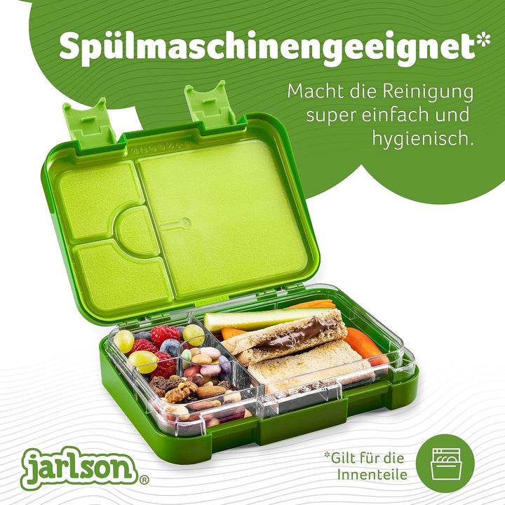 Jarlson® Brotdose für Kinder mit 6 Fächern TONI - Lunchbox - Bento Box auslaufsicher – Jausenbox für