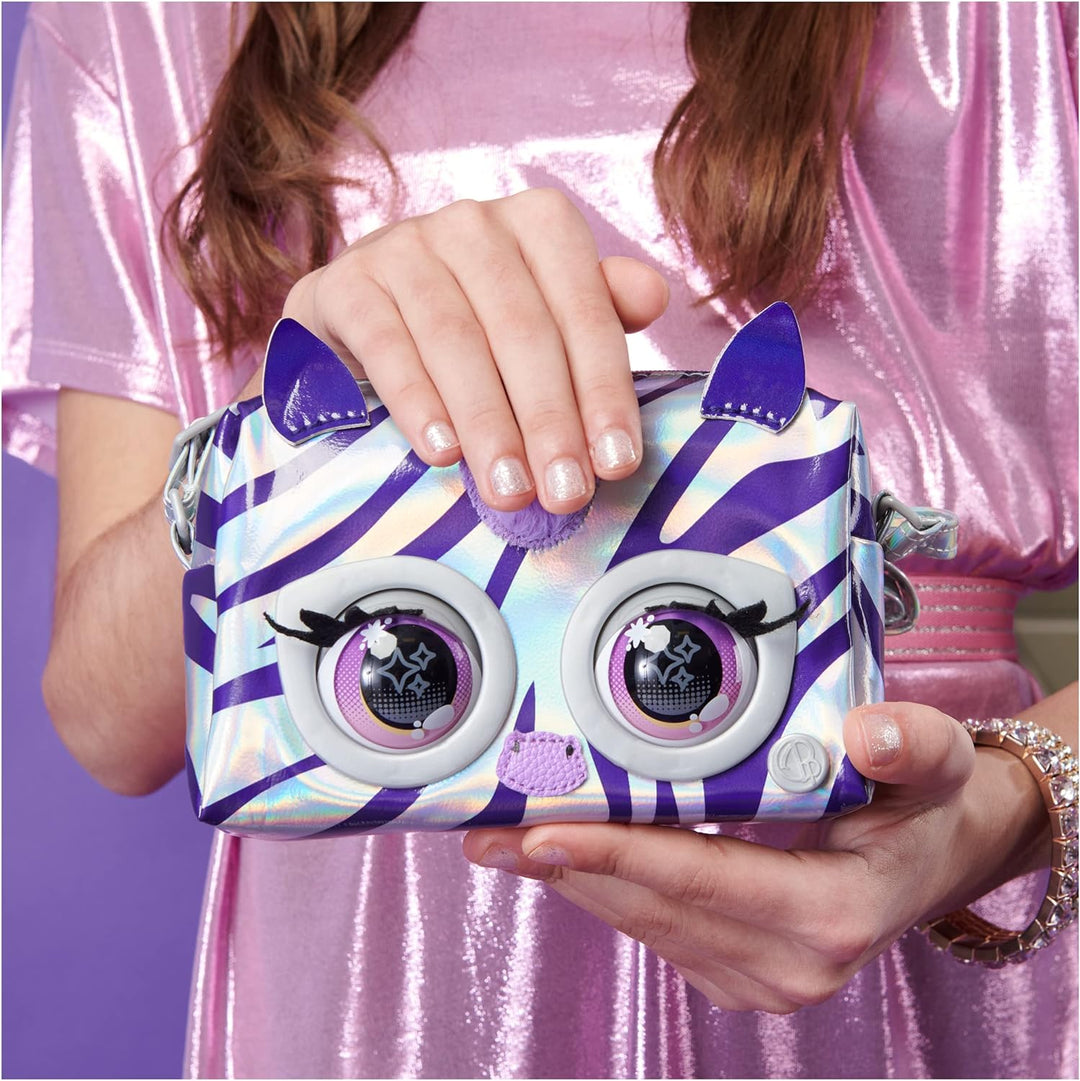 Purse Pets Metallic Magic Rebel Stripez Zebra - interaktive Kindertasche, die mit mehr als 30 Geräus