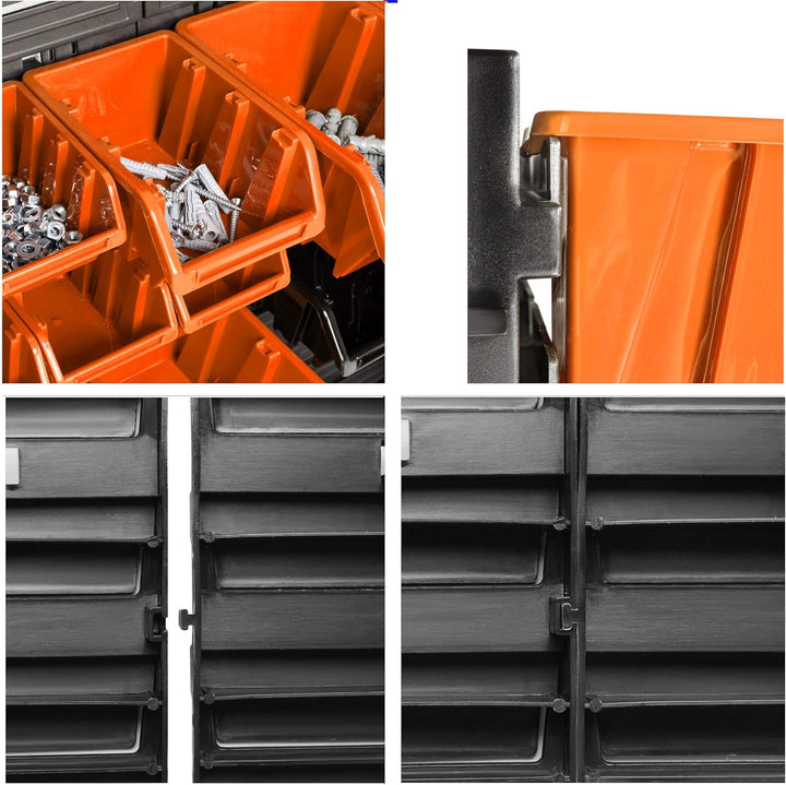 botle 127 stck. Box Lagersystem Wandregal 173 x 78cm Stapelboxen Schüttenregal Sichtlagerkästen Extr