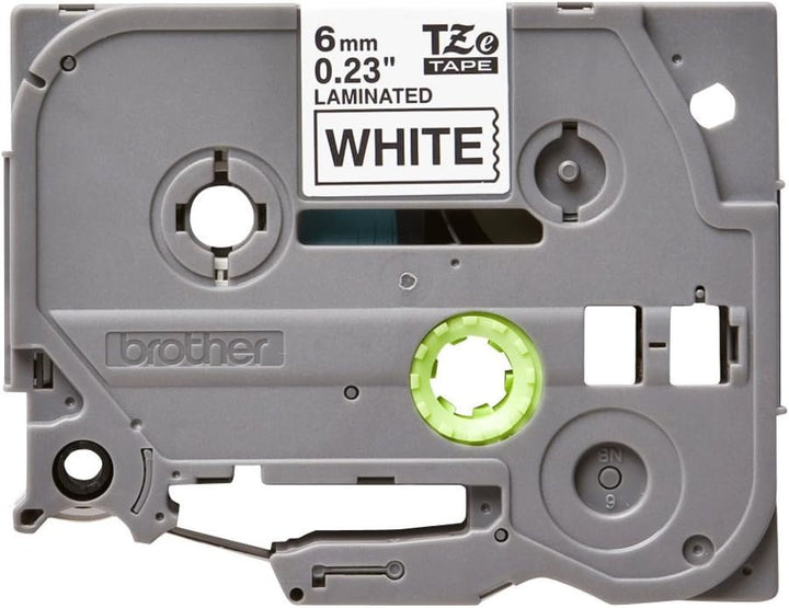 Brother Original P-touch Schriftband TZe-211 6 mm, schwarz auf weiss (kompatibel u.a. mit Brother P-