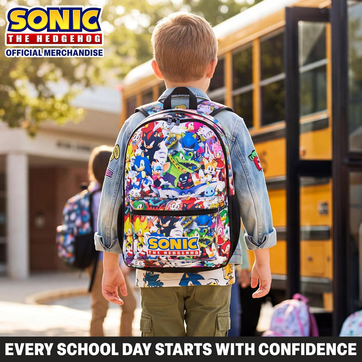 Get Trend Sonic The Hedgehog Rucksack Jungen, 46 x 32 x 16 cm, Verstellbarer Reisetasche für Schule