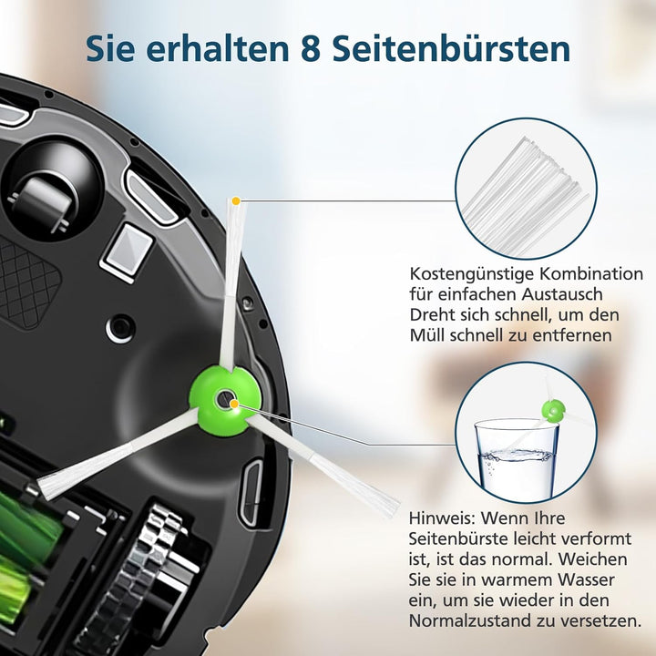 22 Stück Zubehör für iRobot Roomba i7 i7+ j7 j7+/Plus i3 i3+ i4 i4+ i6 i6+ i8 i8+ E5 E6 E7 Staubsaug