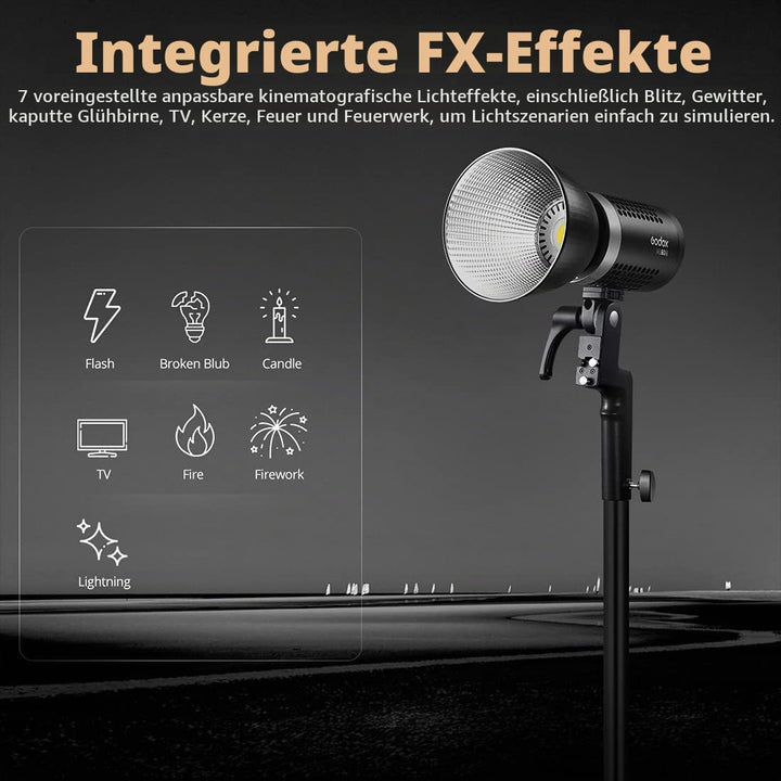 Godox ML60Bi 60W Power in Your Hands LED Videoleuchte,mit AD-S60S Softbox,RC-A6 Fernbedienung,2X NP9