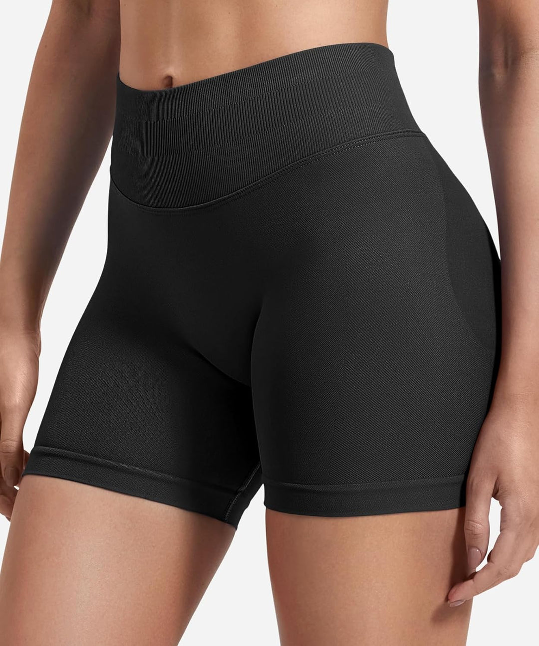 Damen Sport Shorts Hidden Scrunch Workout Auswirkungen Short 4.5 "Scrunch Butt Lifting Gym Short Nah