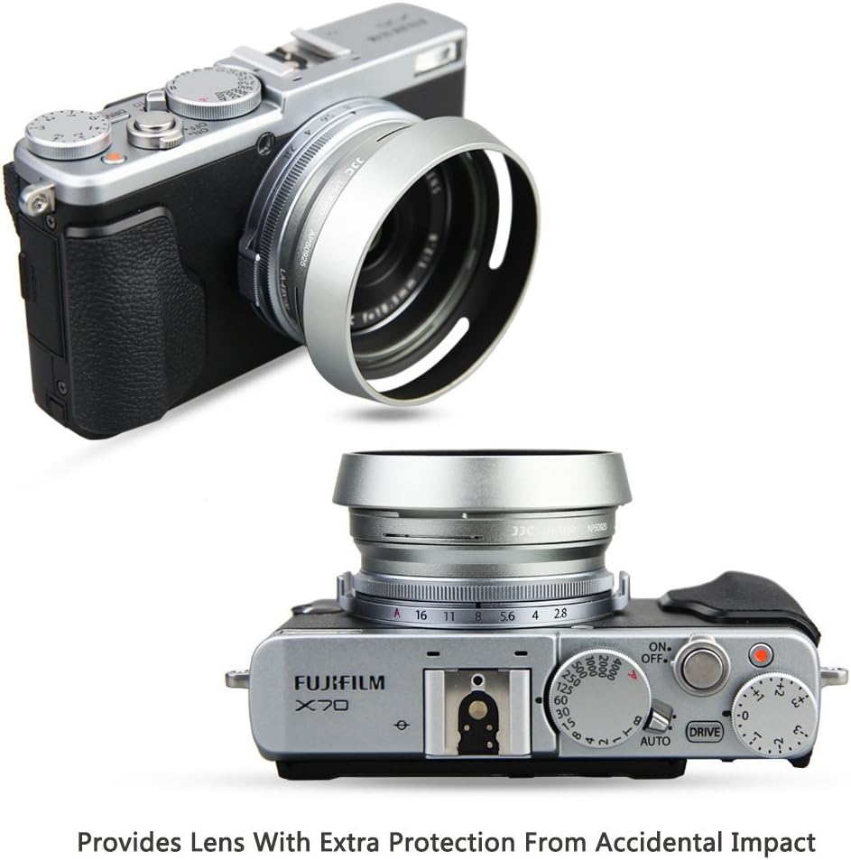 JJC Objektivadapter und Gegenlichtblende für Fujifilm FinePix X100VI, X100V, X100F, X100S, X100T, X1