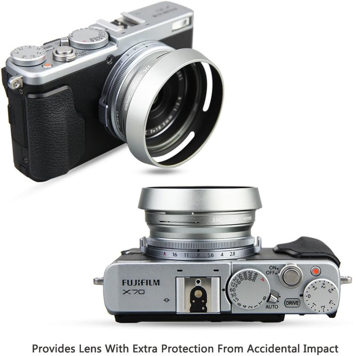 JJC Objektivadapter und Gegenlichtblende für Fujifilm FinePix X100VI, X100V, X100F, X100S, X100T, X1