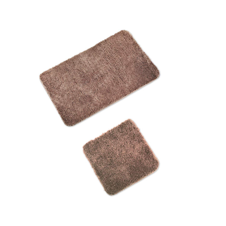 WohnDirect Badematten Set - WC Vorleger (45x45cm), Badematte (50x80cm) - rutschfest waschbar Badezim