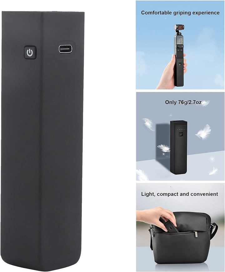 T opiky Tragbar für Osmo Pocket 2 Akkugriff, Power Stick, 3200mAh Verlängerungsstange Power Charger