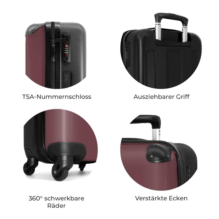 Koffer Mittelgross 67x43x25 cm Hartschalenkoffer L Trolley Rollkoffer 4 Rollen Leicht Hartschale Mit