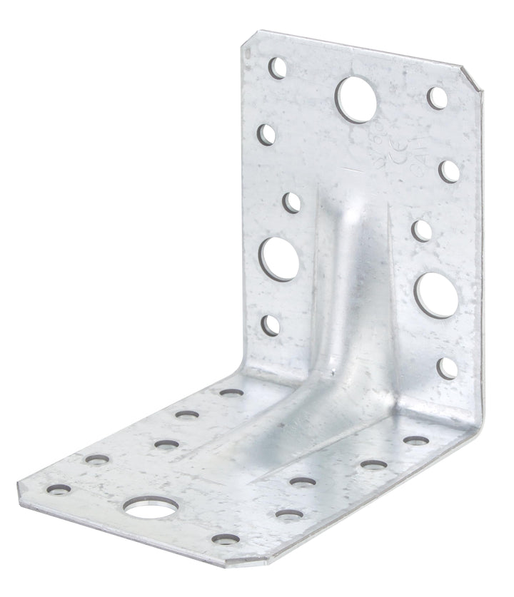 Alberts 333478 Schwerlast-Winkelverbinder mit Sicke | Grosspack | sendzimirverzinkt, 90 x 90 x 65 mm