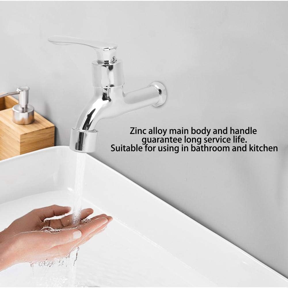 G1/2in Wasserhahn Zinklegierung Wasserhahn Bad Küchenarmatur Wand Balkon Tap Haushaltswaren Messing