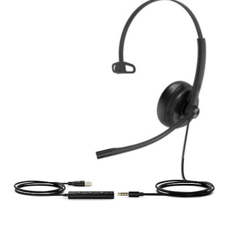 Yealink UH34 SE Mono UC USB-A Monaural Headset mit Noise Cancelling Mikrofon