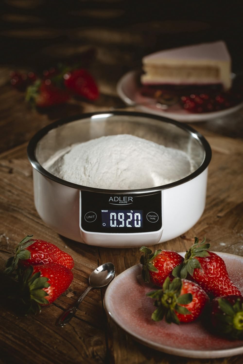 Adler AD 3166 Küchenwaage mit 900 ml Behälter aus Edelstahl, max. Gewicht 5 kg, elektronische Hausha