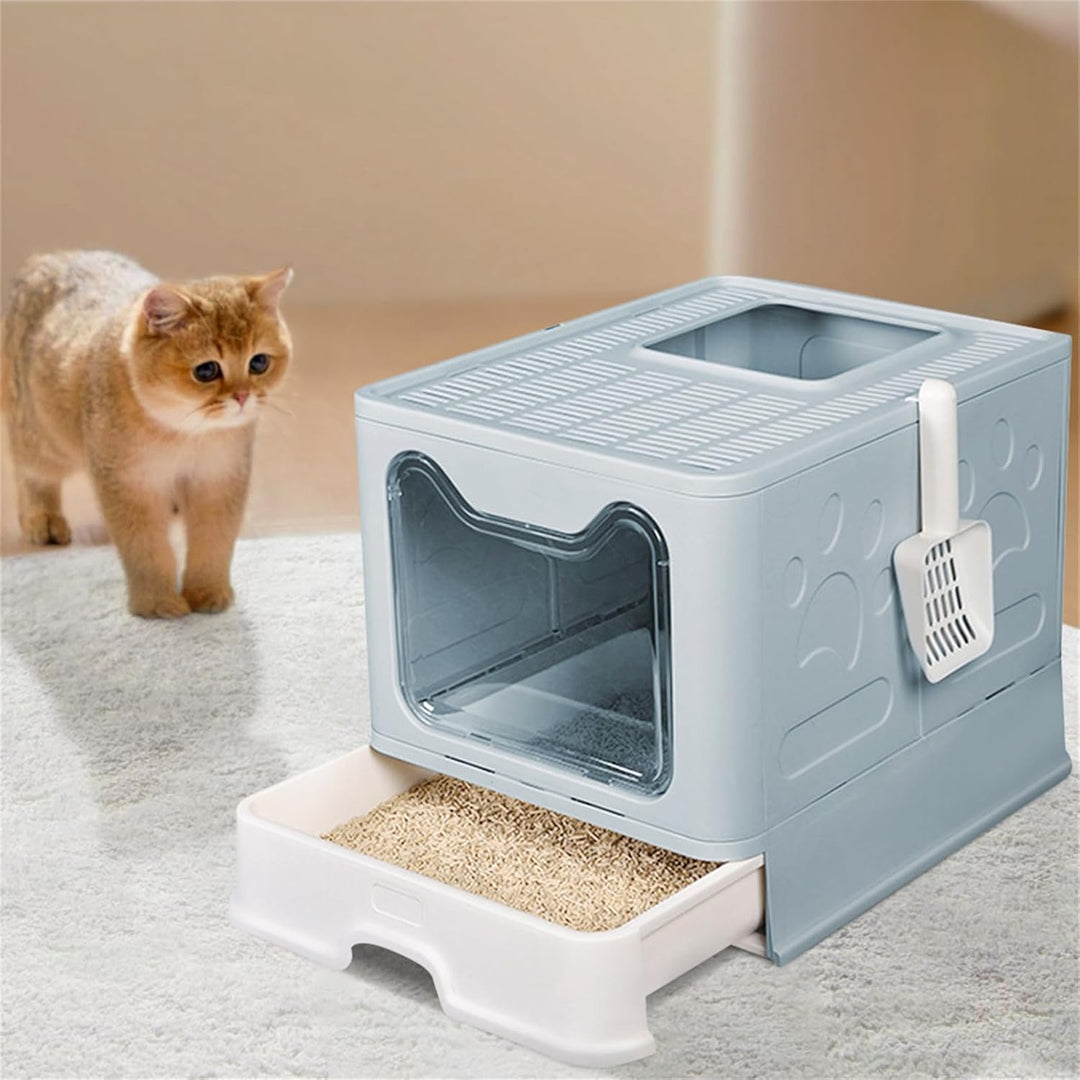 Homewell Katzentoilette im Schubkastenstil, tragbare Katzentoilette bestehend aus einer Katzentoilet
