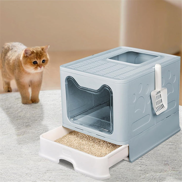 Homewell Katzentoilette im Schubkastenstil, tragbare Katzentoilette bestehend aus einer Katzentoilet