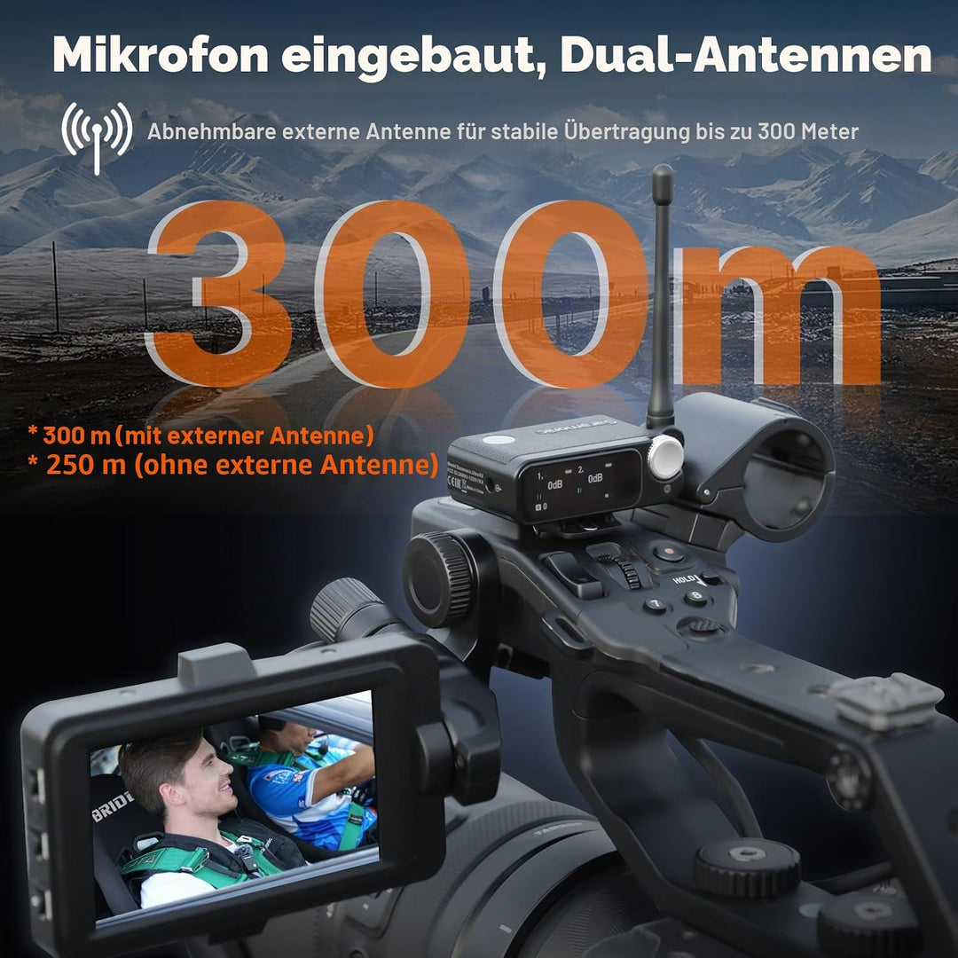 Saramonic Ultra Kabellos Lavalier Mikrofon, 32-Bit Float-Aufnahme, Timecode-Synchronisation, IPX5 wa