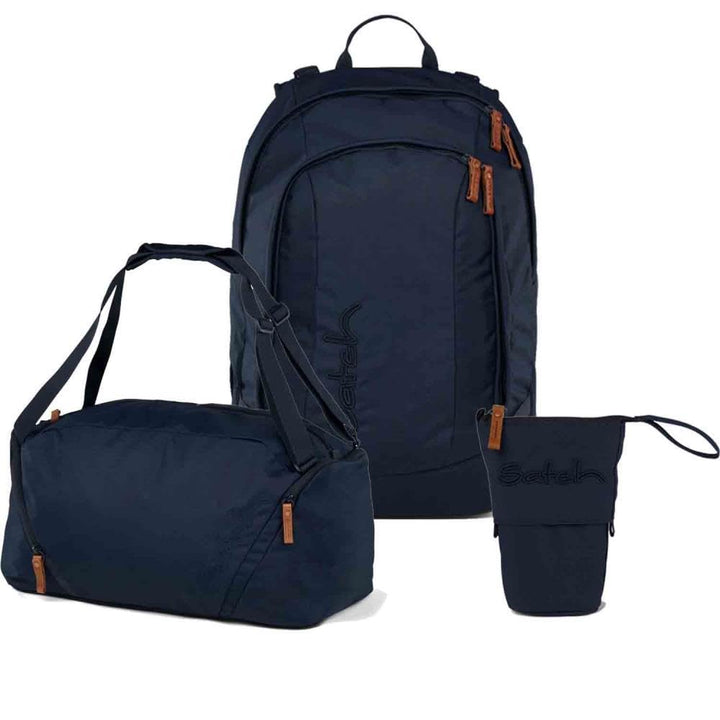 Satch Air Pencil Slider Edition Schulrucksack Set 3tlg. inkl. Sporttasche Nordic Blue, Nordic Blue