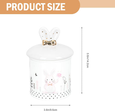Angoily Kaninchen Luftdichtes Glas Hase Bonbonglas Bonbonbehälter Glas Bonbongläser Mit Deckel Kaffe