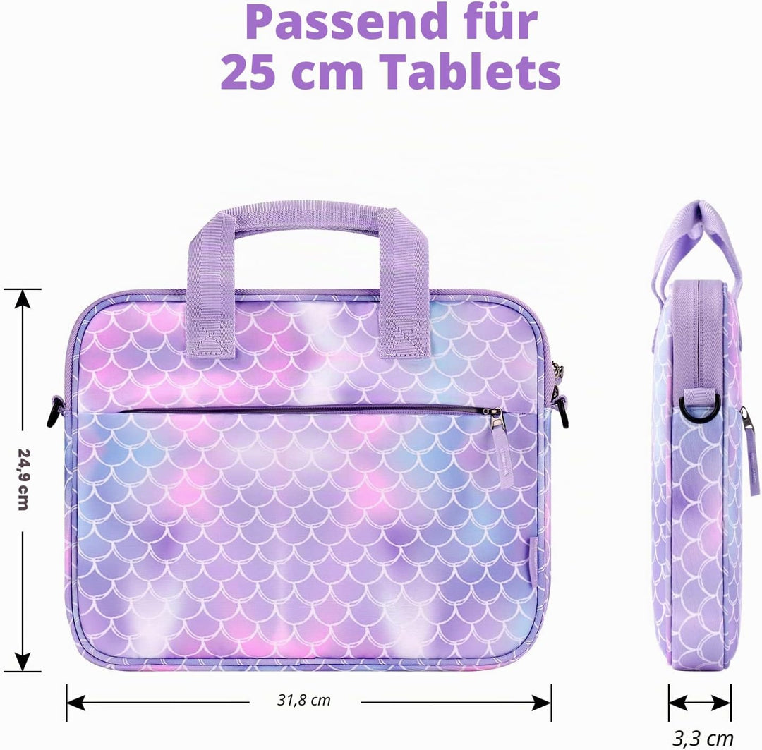Choco Mocha 12.5 Zoll Kinder Tablet Tasche, Tablet Tasche Hülle für Fire HD 10 8, Fire 10 8 iPad, Ki