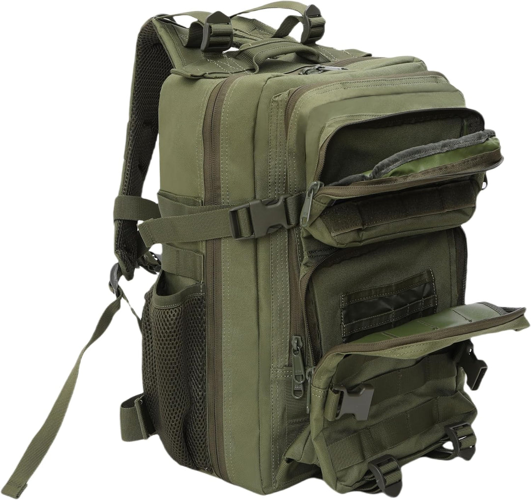 FALKENSTEJN Rucksack für Freizeit Outdooraktivitäten Schule Arbeit Multifunktionsrucksack Army 25/30