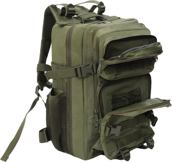 FALKENSTEJN Rucksack für Freizeit Outdooraktivitäten Schule Arbeit Multifunktionsrucksack Army 25/30