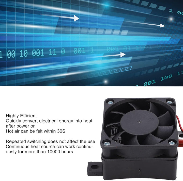 12V-Lufterhitzer, DC12V 50W Konstanttemperaturheizung, Isolierter -PTC-Keramik-Heizlüfter für Kleine