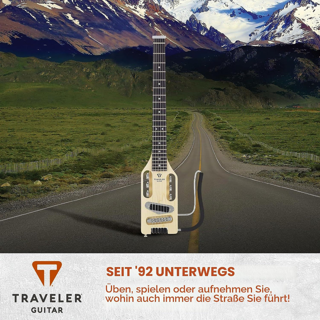 Traveler Guitar Ultra-Light E-Gitarre, Ahorn (ULE MPS) Ahorn Guitar Griffbrett aus schwarzem Walnuss
