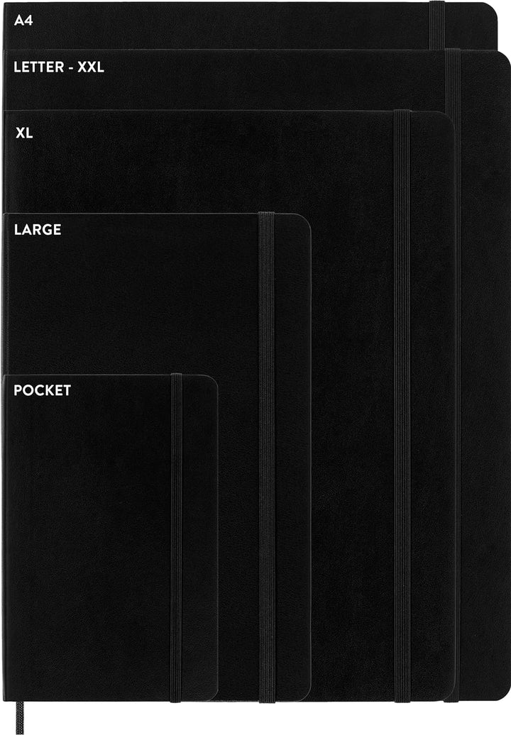 Moleskine Classic Plain Paper Notebook - Soft Cover and Elastic Closure Journal - Color Reef Blue -