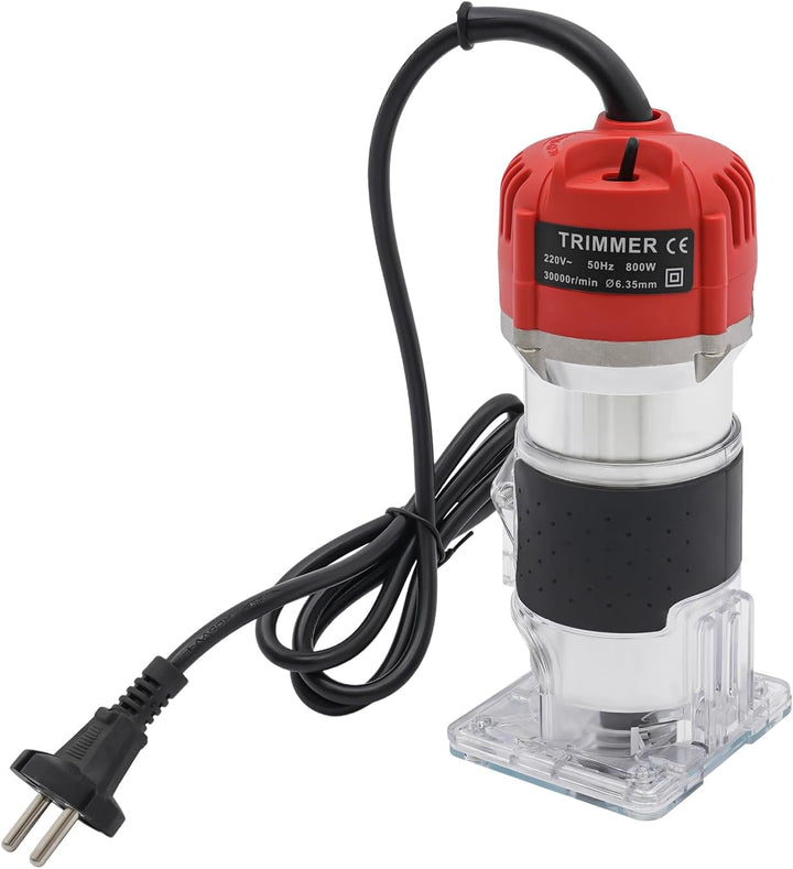 800W 220V Holzfräse Oberfräse Kantenfräse, Elektro-Hand Holz Trimmer, Einstellbare Fräsmaschine Rout